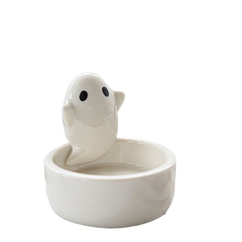 Cross-border Ceramic Ghost Candle Holder, Amazon Aromatherapy Candle, Cute Ghost Nordic Style Ornament, Halloween Gift