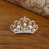 Children's tiara from pearl for princess, crown, accessory, wholesale