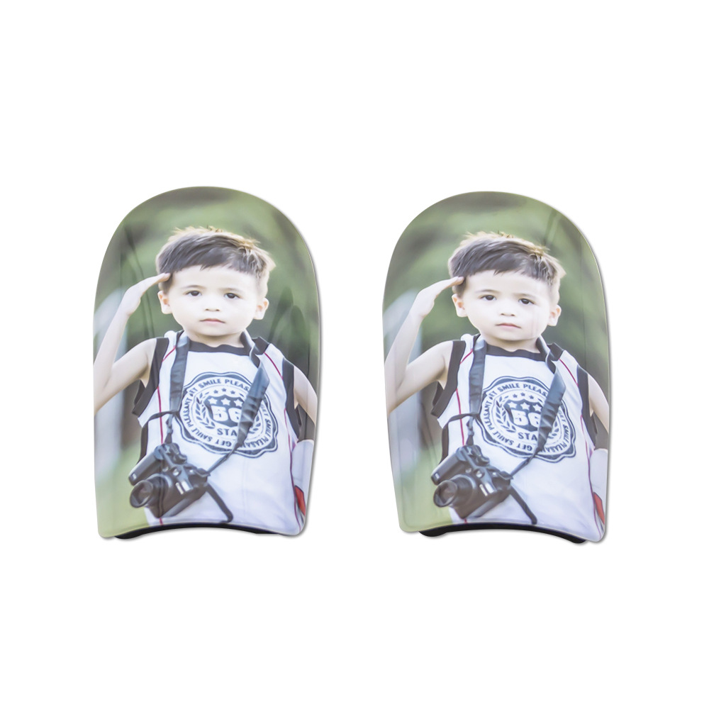 Impresión de transferencia térmica rodilla pad protección traje de engranaje aplicable a los niños adultos montando patineta rodilla almohadilla codo protector equipo blanco material