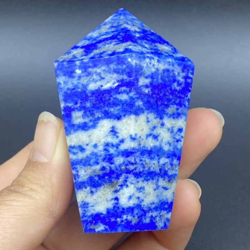 天然青金石柱子水晶摆件雕刻件桌面摆件手工雕刻件装饰直 买一送一 图 17