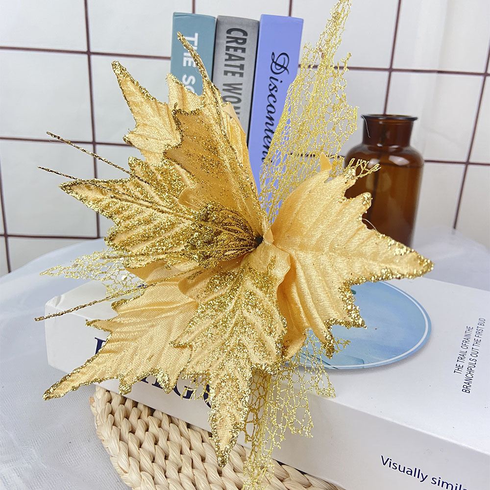 Flor navideña artificial para árbol