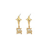 Design earrings, advanced fashionable silver needle, trend of season, silver 925 sample, high-quality style, wholesale