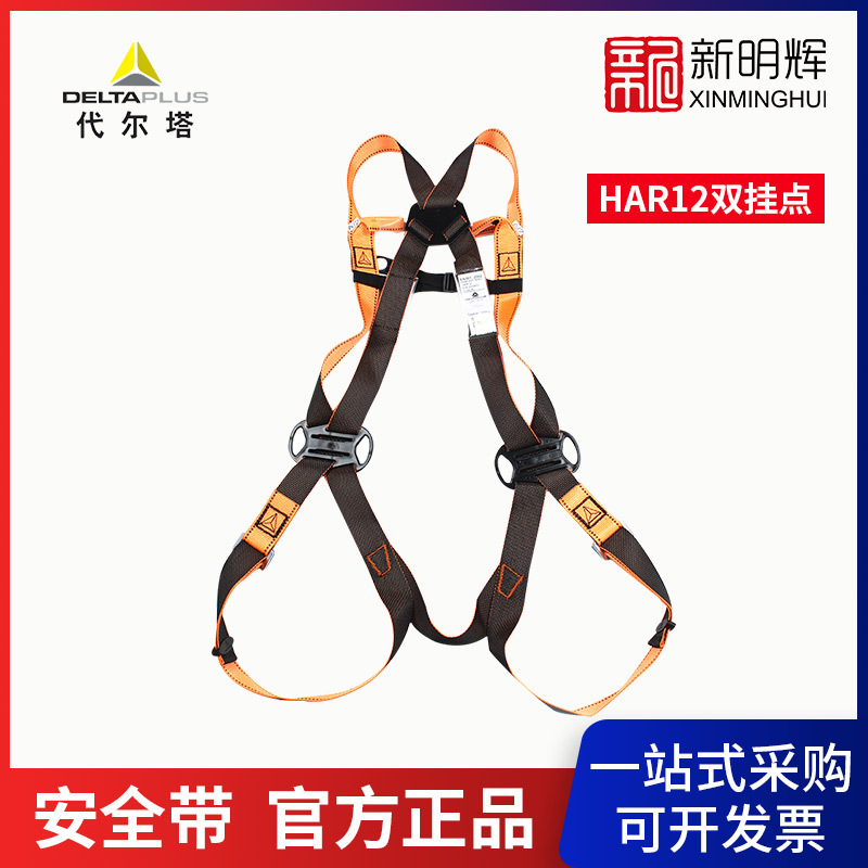 Deltaplus/代尔塔 501012全身式安全带HAR12双挂点防坠落安全带