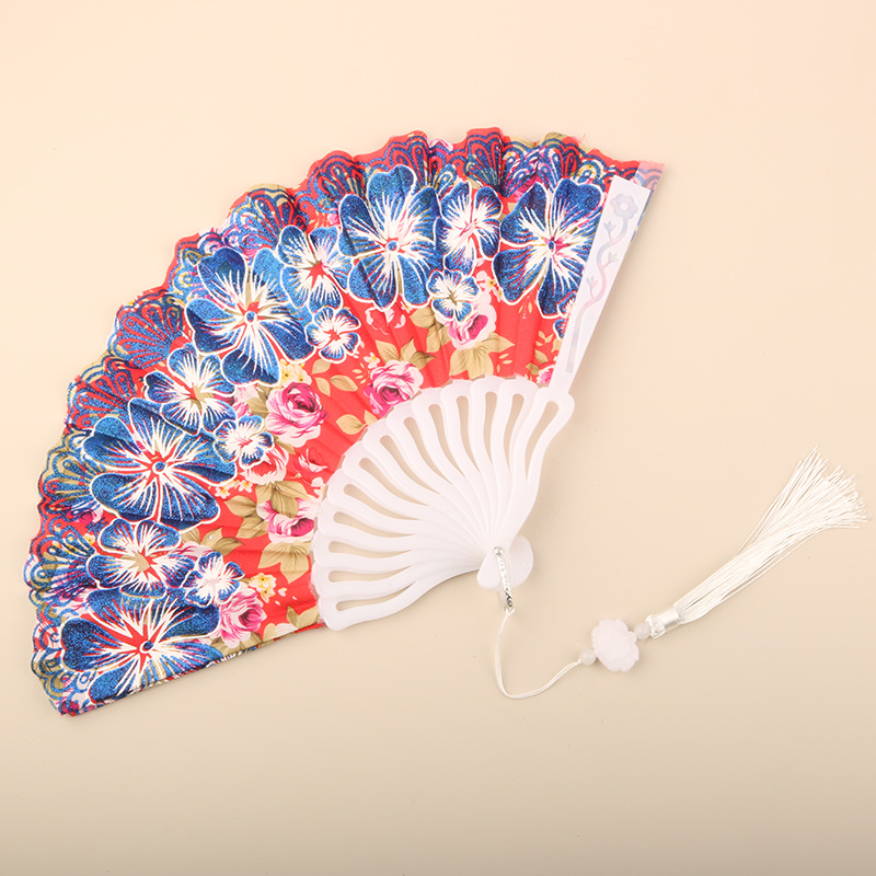 Abanico Plegable de Encaje de Plástico, Estampado, para Danza image 124