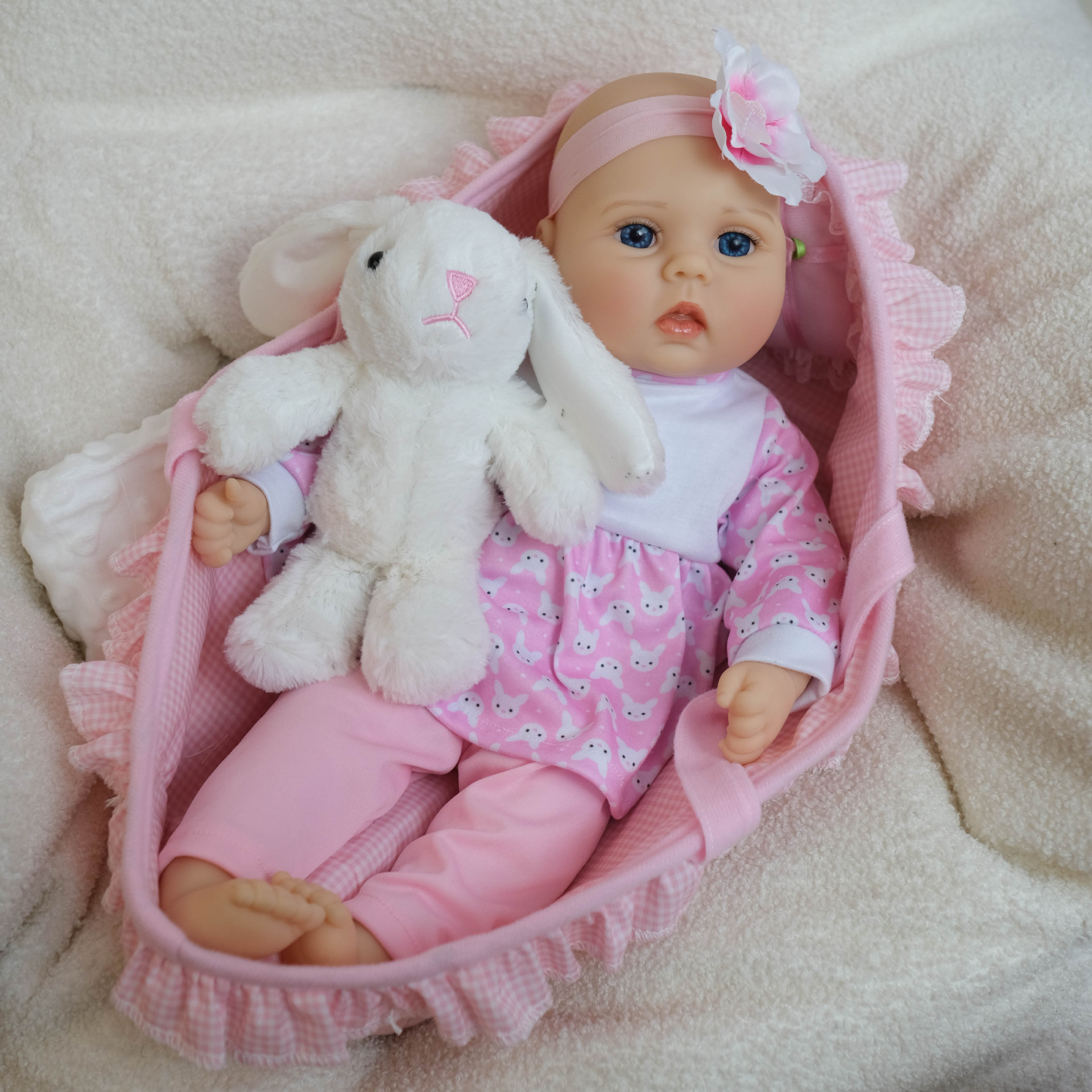 16 pulgadas impresión en tinta imitación de muñeca de bebé renacido, hermoso embalaje para regalos de vacaciones para niños