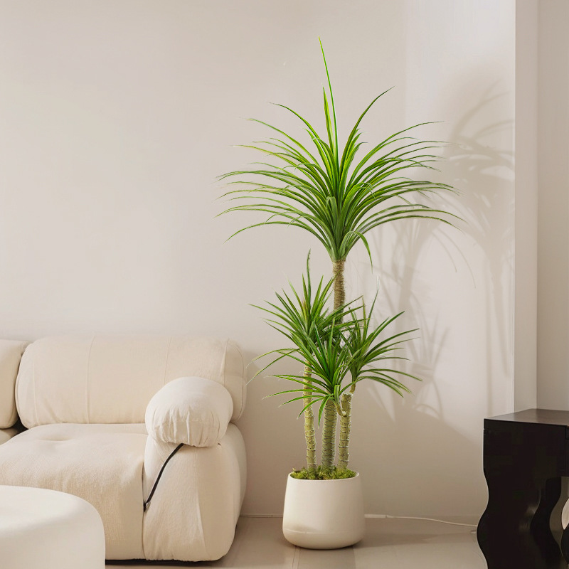 Simulación de árboles de sangre de dragón, plantas verdes, muebles para el hogar, decoración de la sala de estar, grandes plantas de árboles falsos de piso a techo, bonsái de madera brasileña en macetas
