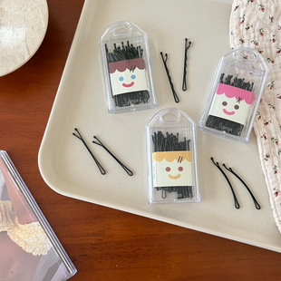 Black universal base bangs, hairgrip, 30 pieces