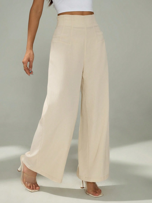 Pantaloni a gamba larga donna autunnali casual fluidi sfiancati_voghion.com
