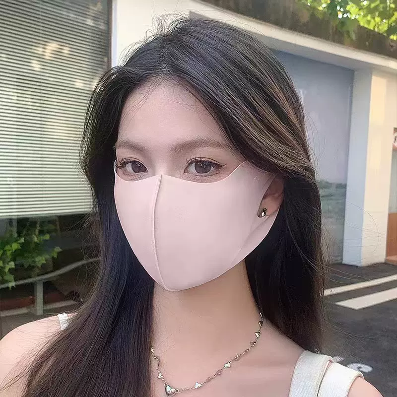 夏天防晒无痕口罩女3D立体防紫外线护眼角骑行透气冰丝薄款面罩
