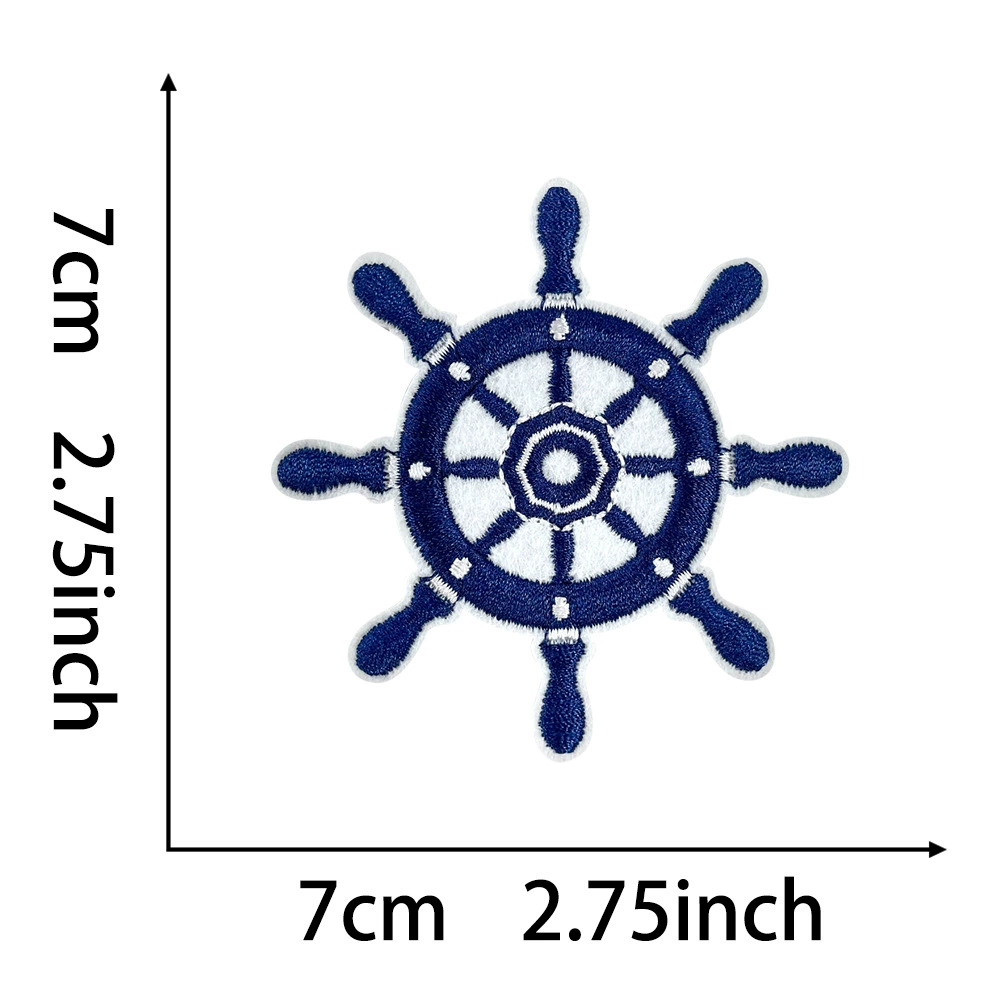 Embroidered Patch Set — Summer Beach & Surf Motifs, Assorted Designs, 6.3×5.1 cm
