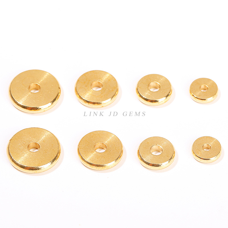 징데 보석 티베트 순수 황동 스페이서 구슬 구리 가스켓 느슨한 구슬 DIY 보석 액세서리 주판 구슬 도매