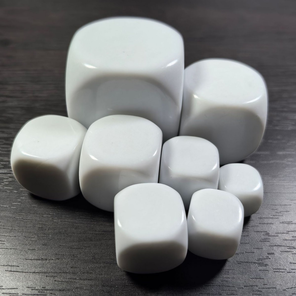 现货圆角白色12mm14mm16mm18mm19mm20mm22mm25mm30mm40mm光板骰子