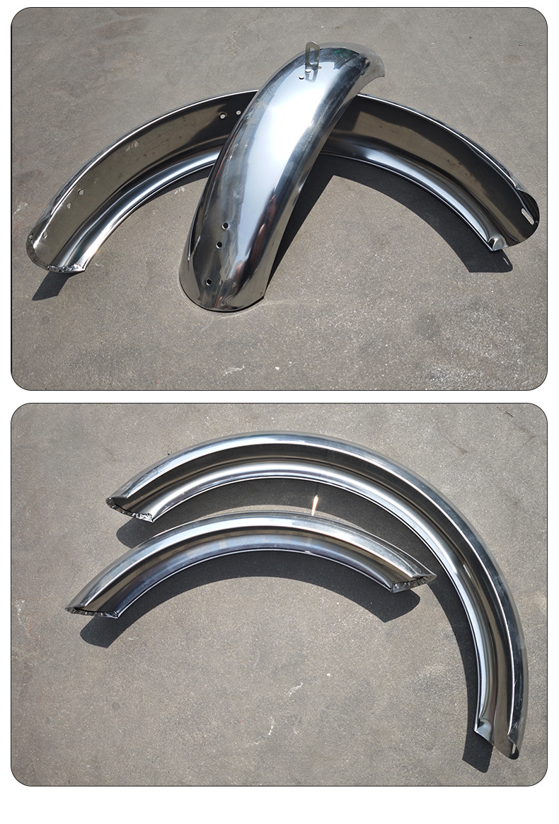 Electric Vehicle Front and Rear Mud Flaps Universal 300*10 Tire Full Surround Stainless Steel Mudguard