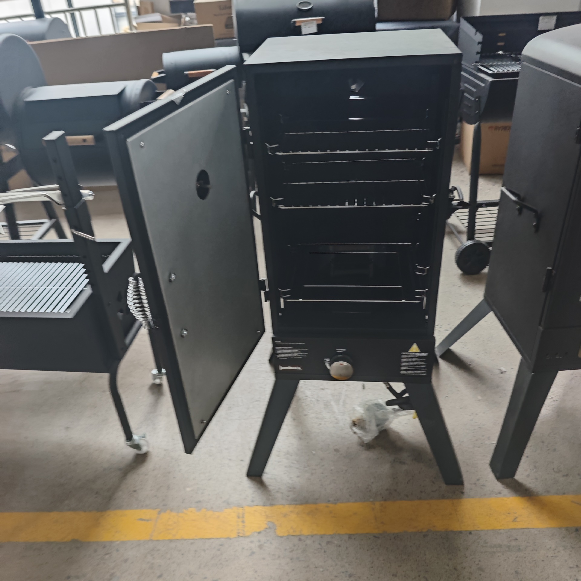 Nuevo horno vertical multifuncional multicapa fumigado horno de parrilla sin humo doméstico horno de cocción horno de cocción patio con termómetro horno refrigerador