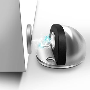 Stainless Steel Door Stopper, Anti-Collision Door Top and Bottom Stopper, Glass Door Rubber Door Stopper