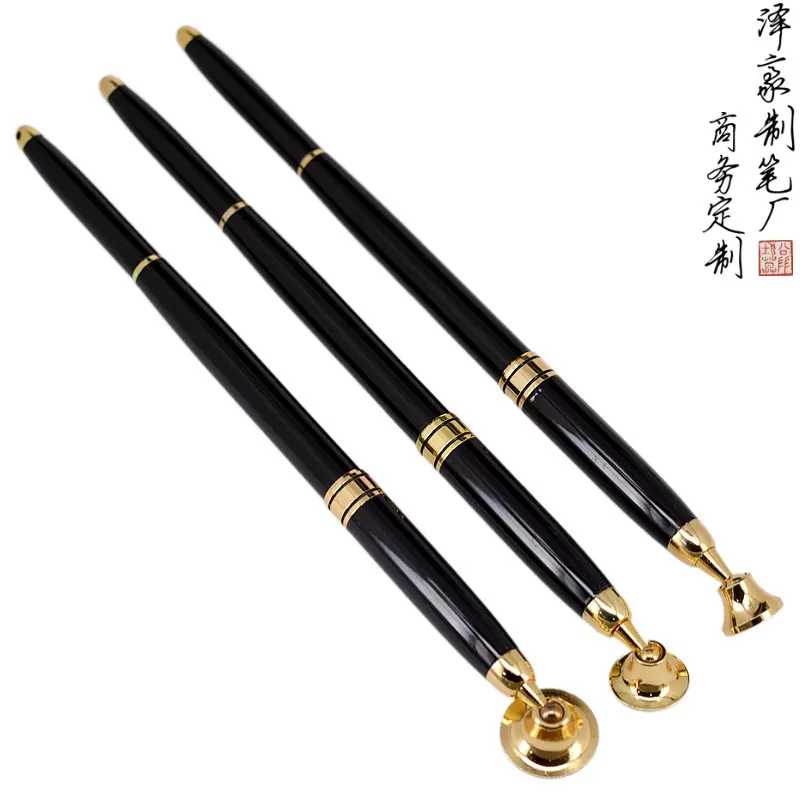 厂家直销金属台笔 带自粘固定桌面柜台吧台签名笔 批发台笔宝珠笔