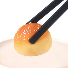 小號硅膠食物夾戶外露營燒烤烤肉夾22cm一體一字麵包夾廚房工具