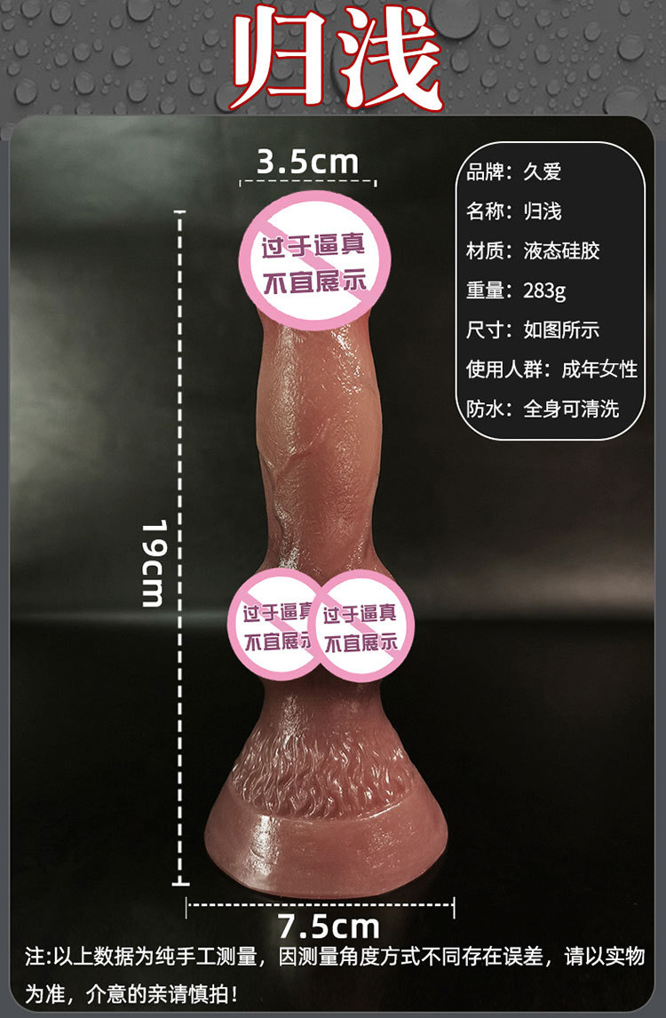 Liquid Silicone Realistic Dildo for Women, Soft Flesh-Like Adult Toy — detail image 23
