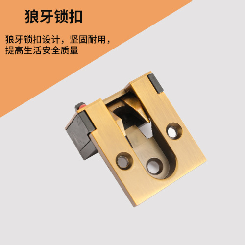Zinc alloy hidden hotel anti-theft chain door bolt concealed door chain lock room door latch anti-theft buckle
