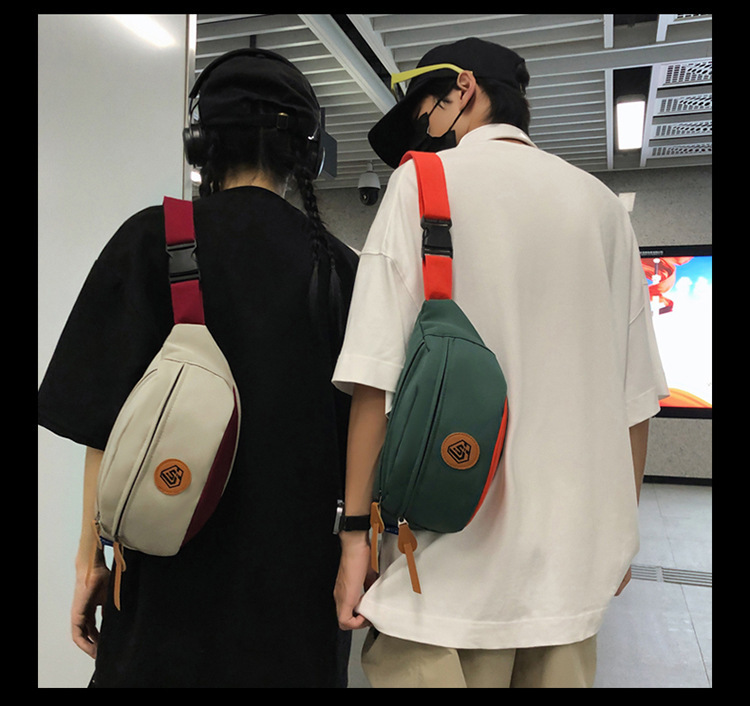 Simple and sporty trendy brand chest bags for both men and women, student waist bags, large-capacity niche single-shoulder bags, crossbody bags for women undefined