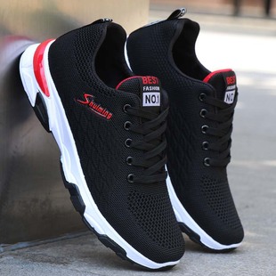 Dropshipping New Men's Shoes Breathable Casual Black Men's Shoes Running Shoes Soft Sole Shoes Mesh Sports Shoes
