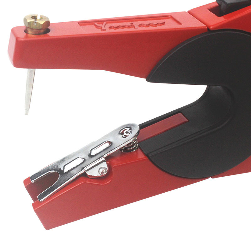 Ganado y oveja cerdo oreja etiqueta alicates granja veterinaria alicates oreja etiqueta alicates en forma de V marca oreja falta alicates mu luofeng