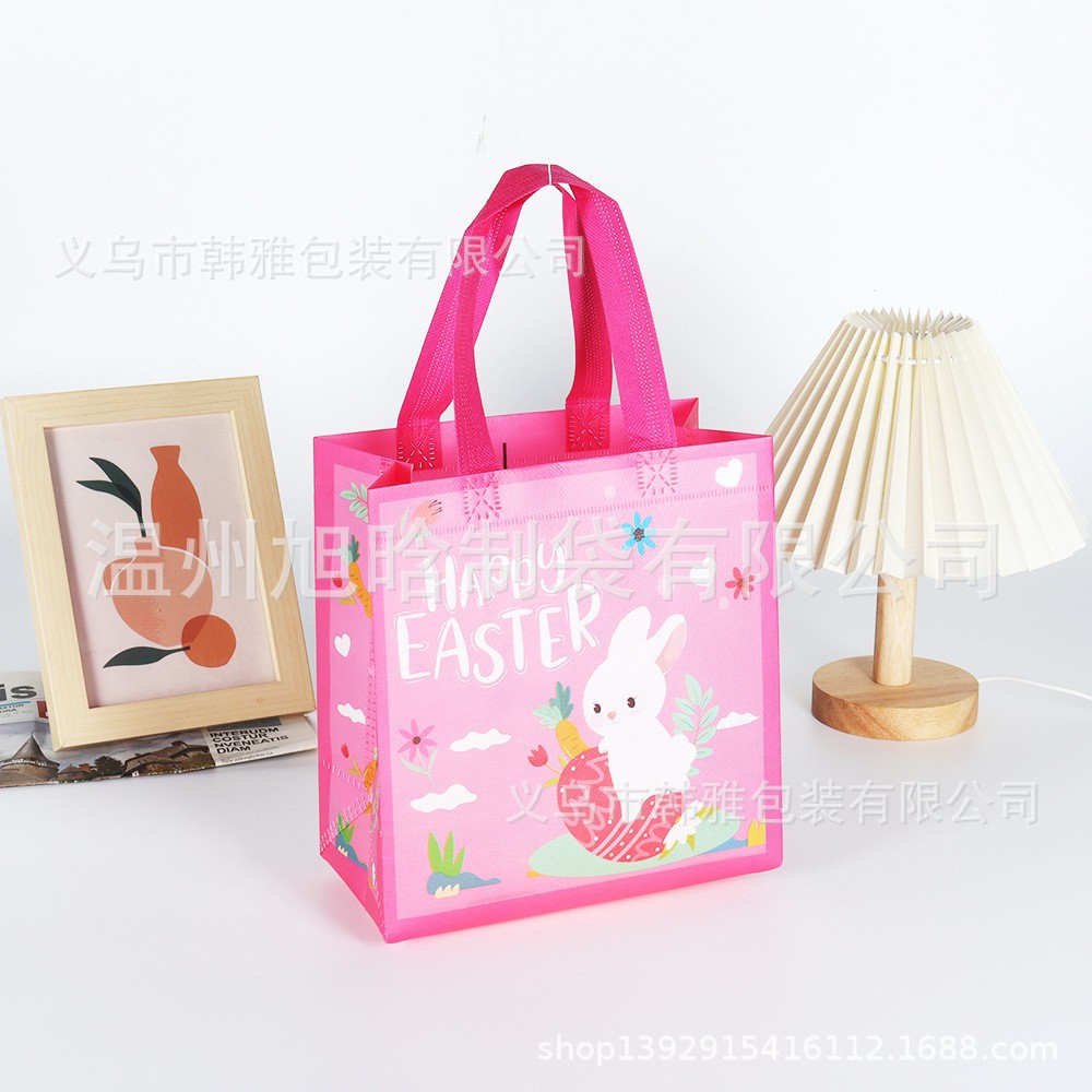Transfronterizo en stock Bolsa de regalo de Pascua Bolso de dibujos animados no tejido Bolso de decoración de fiesta tridimensional grande traje