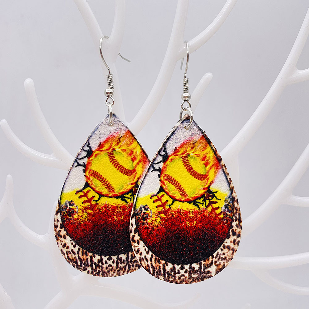 Fashion Ball Pu Leather Women's Drop Earrings 1 Pair display picture 3