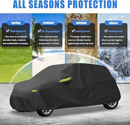 Ready Supply of Cross-Border Car Covers Black Heat-Absorbing Car Covers Waterproof Sun Protection Rain Uv Protection Car Covers