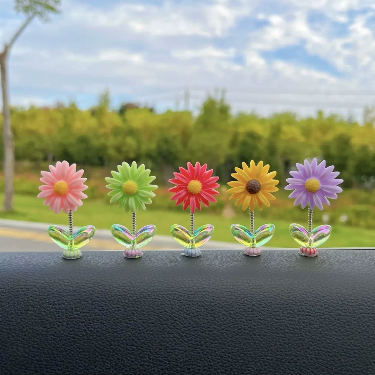 Автомобильные украшения 2024 новые хризантемы подсолнечника автомобиля