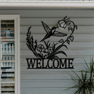 R 56407 Metal welcome porch wall decor �Fˇ��ӰͥԺ�gӭ��
