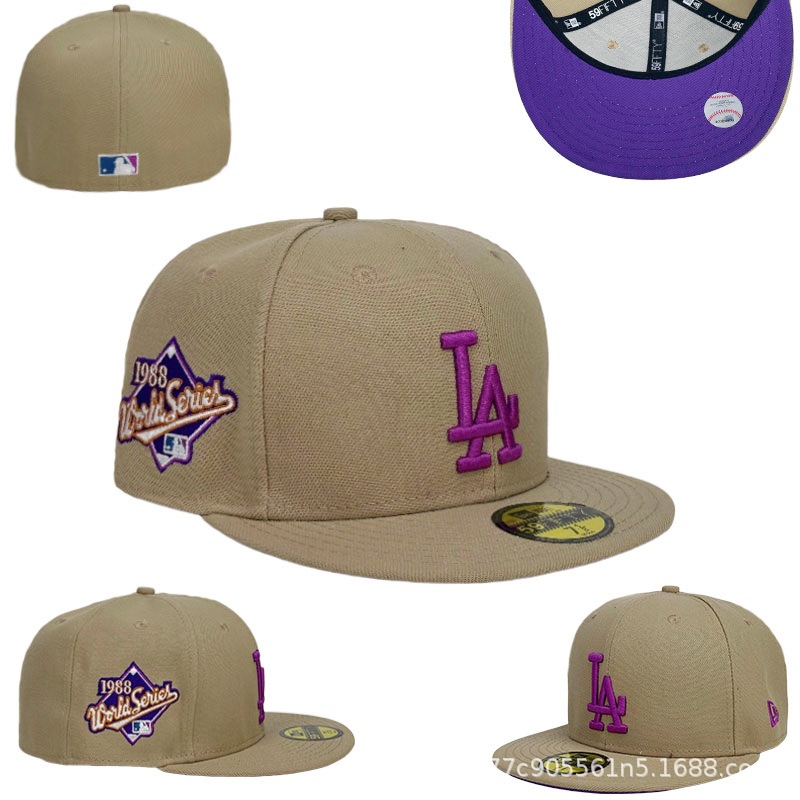 Nueva gorra de béisbol de LA con visera plana, gorra deportiva informal de estilo hip-hop cerrada, gorra de talla moderna de estilo coreano, gorra unisex bordada.