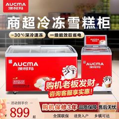 オーストラリアのコーマのアイスクリームの箱の330リットルの商業用冷蔵庫の冷凍ガラスの扉の展示棚のアイスクリームの箱の横型のアイスクリームの箱