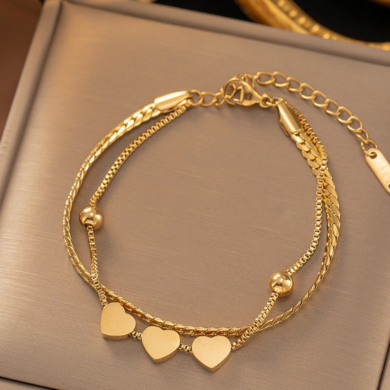 304 Stainless Steel Pendant Material Round Heart Shape 304 Stainless Steel Elegant 304 Stainless Steel Bangle
