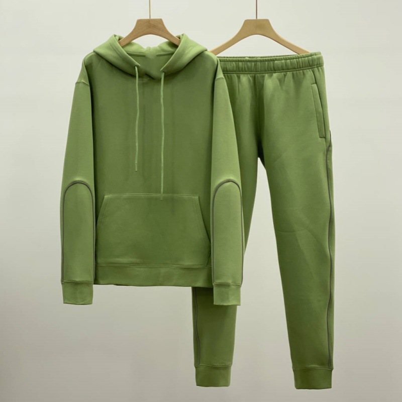 25 años de primavera y otoño deportes suéter con capucha suéter casual para hombre chaqueta con capucha pantalones reflectantes traje de pantalón