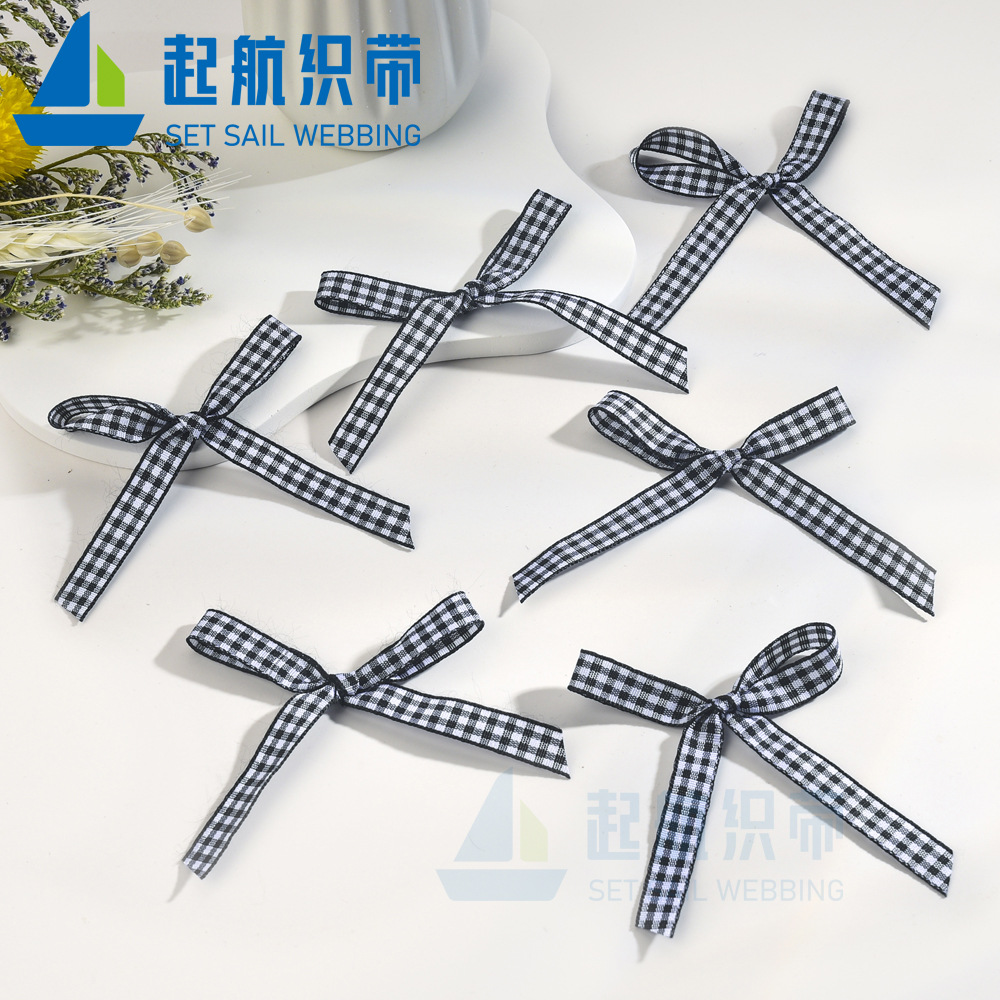 Scottish Tartan Bow Tie Ribbon Handmade DIY Accessory Hair Accessories Clothing Accessories Perfume Bottle Decor