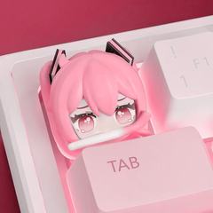初音ミクキーキャップフフーボーカロイド二次元アニメ樹脂キーキャップ個性立体キーキャップ