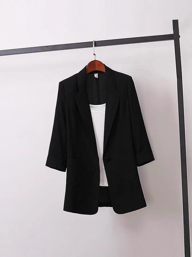 2024 Korean loose small suit coat for women's summer thin new large size women's suit