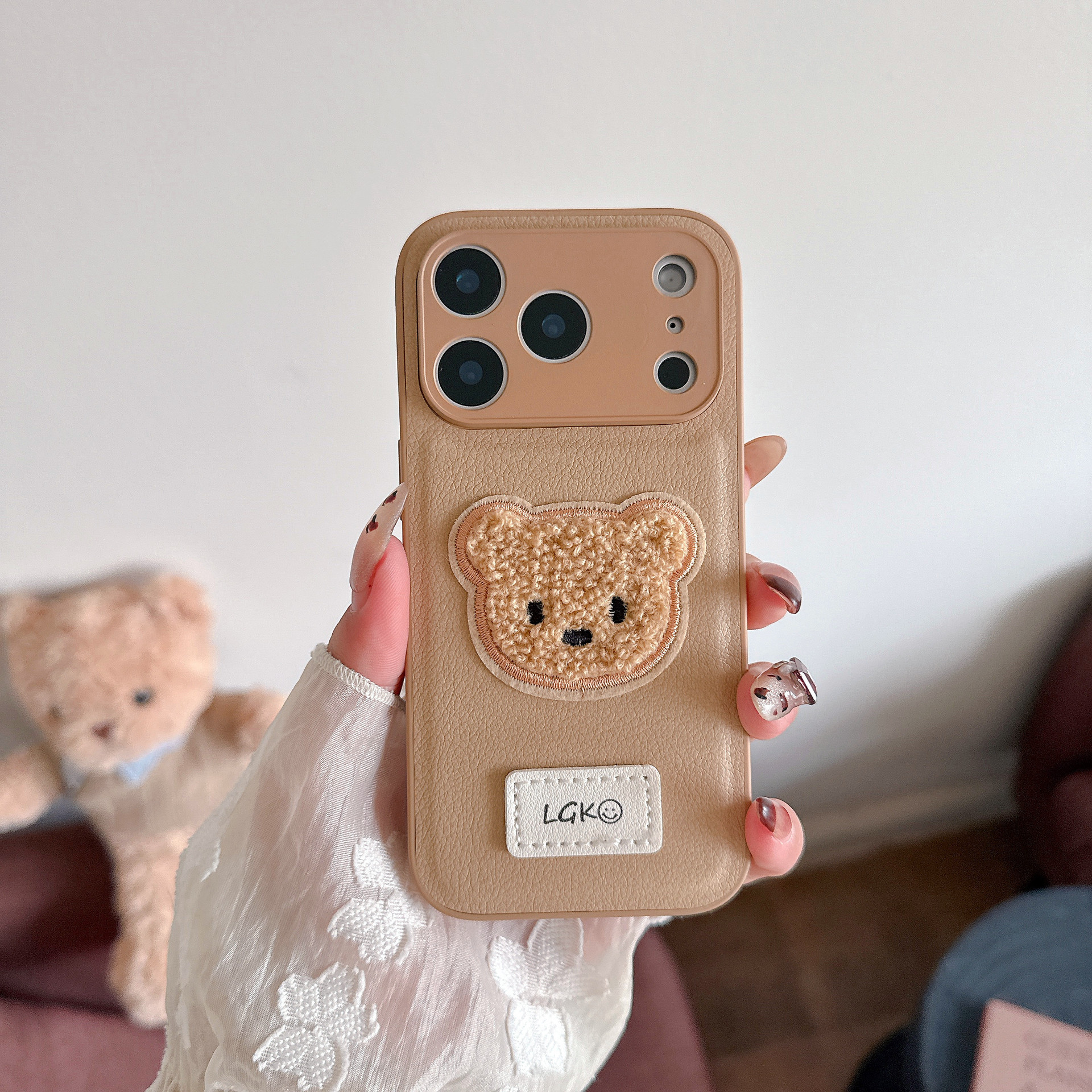 Nuevo iPhone17ProMax caso de teléfono celular, accesorios de piel de oso, caso de protección contra caídas, Apple 17 al por mayor image 14