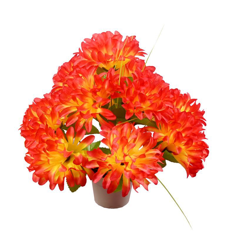 Flores de simulación de pantalla al por mayor simulación de crisantemo 13 flores artificiales de simulación de gran crisantemo seda flores falsas flores decorativas