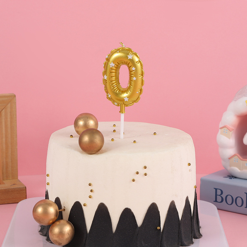 クロスボーダー 520 バレンタインデーの誕生日ケーキゴールデンバルーン 1 歳のデジタルキャンドル装飾装飾品在庫あり|undefined
