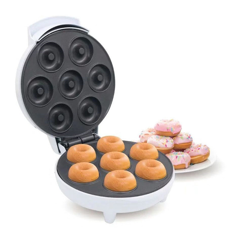 跨境七孔甜甜圈模型烘焙早餐机面包机多功能家用早餐机源头工厂