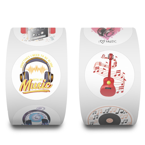 500 cartoon music stickers, curling sticker tape, handmade diary, notebook, phone, stationery, water cup, decal