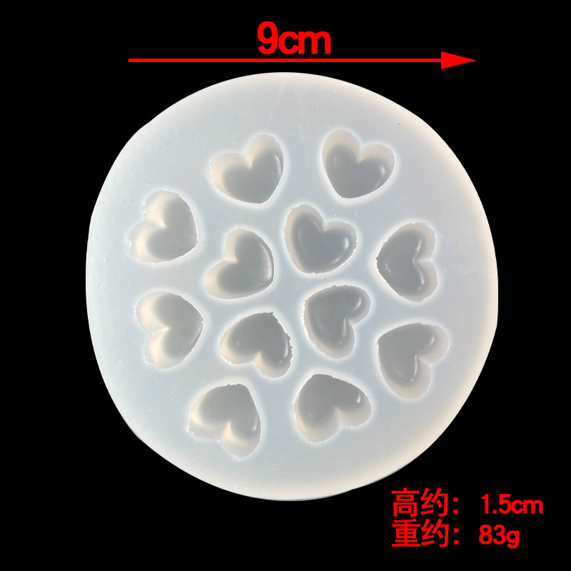 Tridimensional Pequeño amor Día de San Valentín pastel de chocolate decoración ritmo seco en forma de corazón fondant herramienta para hornear molde de silicona