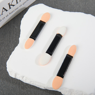 Double head two color sponge eye shadow brush 2024 new size head sponge eye shadow stick eye special makeup brush bulk