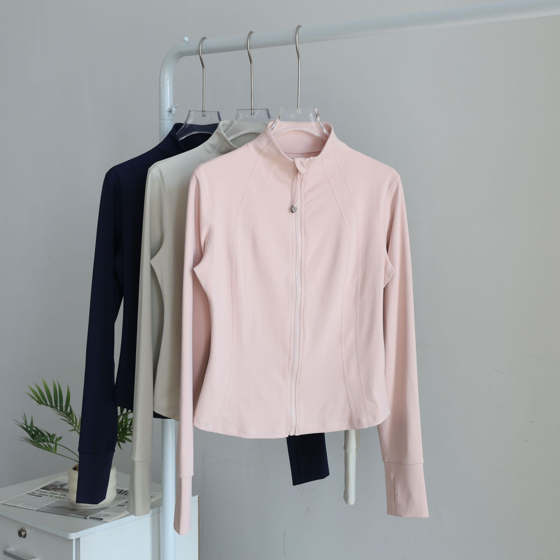 Autumn New Trend Jacket Slim Fit Stand Collar Fashion Yoga Wear Casual Sports Training Running Fitness Wear