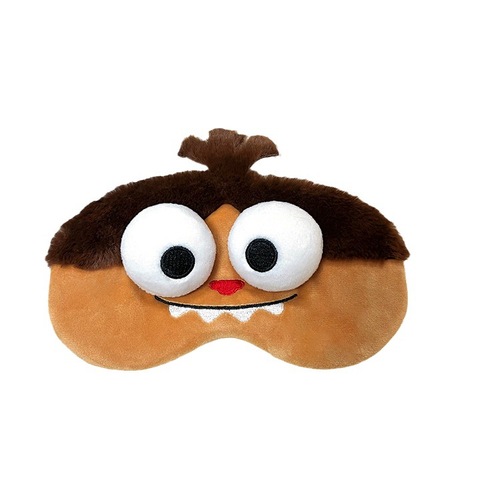 Sam Jewelry Genuine Sleeping Plush Eye Mask Funny Big Eyes Frizzy Hairy Lips Eye Mask for Men and Women to Block Light and Relieve Fatigue