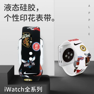 工厂加工定制 适用于苹果apple iwatch手表 印花 苹果硅胶表带