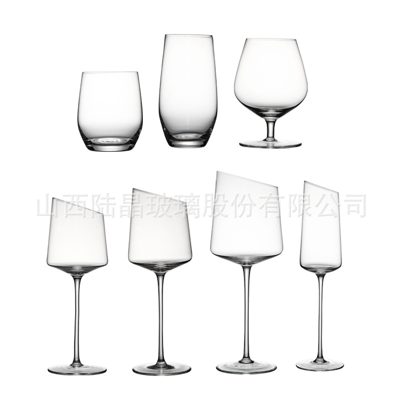 Taza de vino simple inclinada, taza de vino doméstico de champán, taza de vino europea, taza de whisky, taza de vino de alto valor