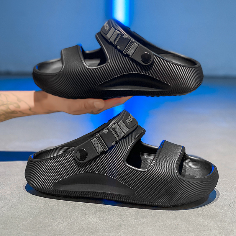 Zapatillas hombre verano al aire libre gran tamaño playa casual antideslizante vadeo zapatos de playa plataforma sandalias deportivas de dos desgaste
